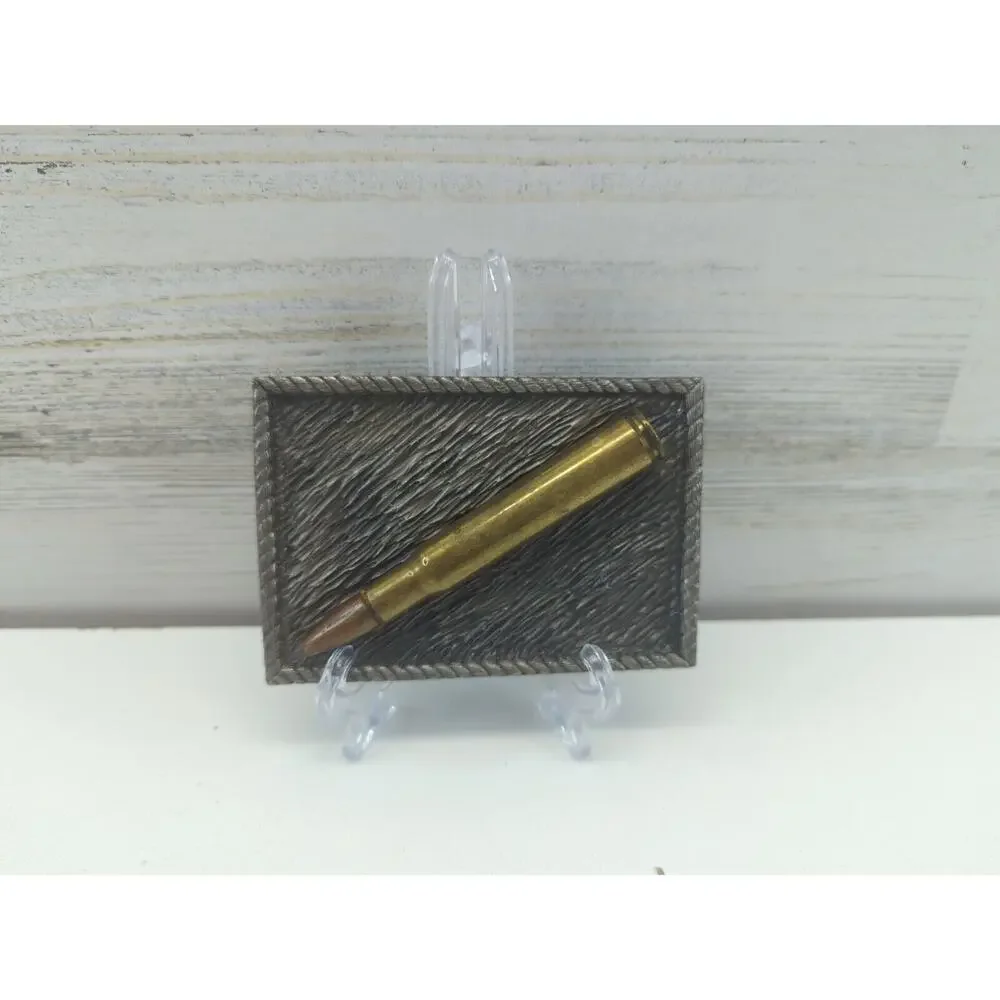 VINTAGE 30-06 SPRINGFIELD RIFLE BULLET CASING‎ BERGAMOT BELT BUCKLE